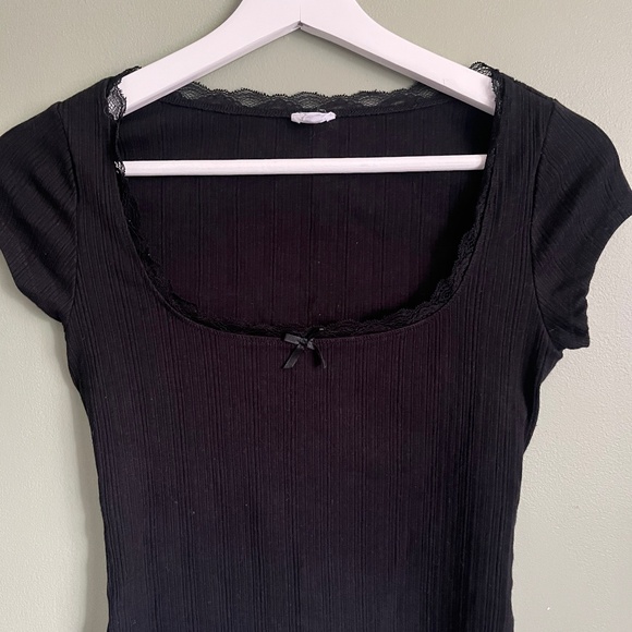 Garage - Black Cropped Tee - Picture 1 of 2